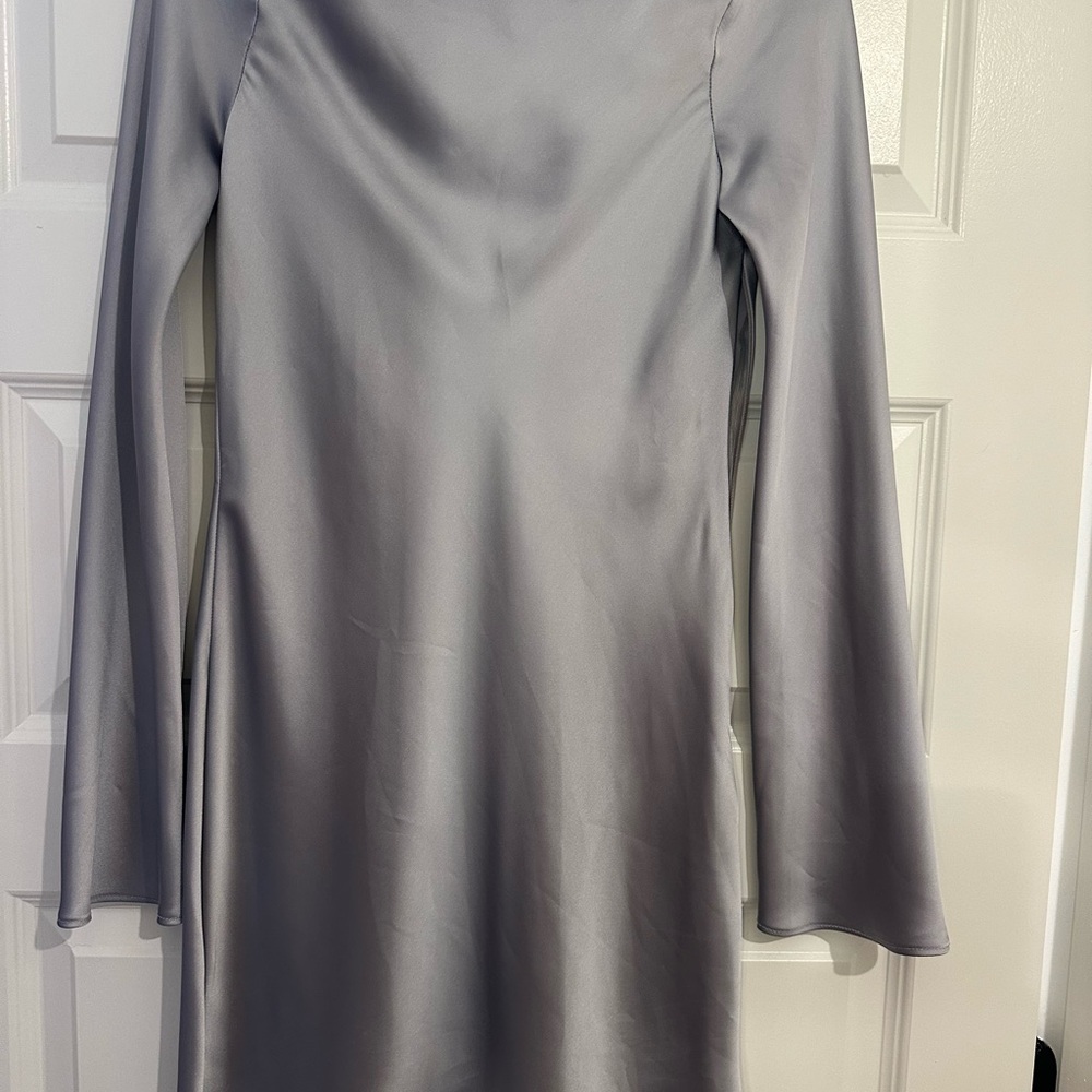 Satin Gray Women's Dress